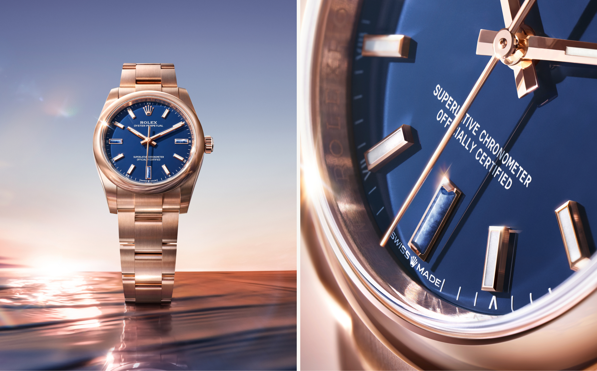 Oro de 18 quilates Oyster Perpetual 28 y 34